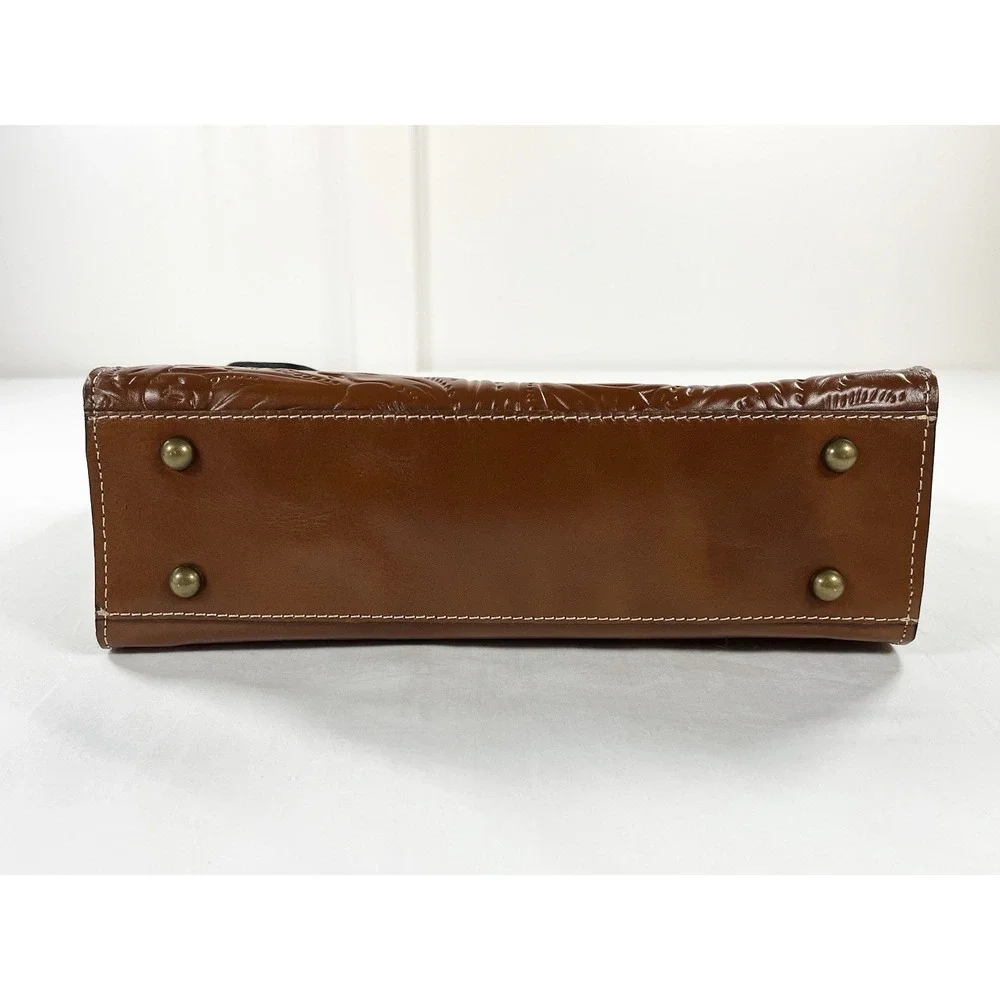 Patricia Nash Zancona Tote Reiti Wallet Bundle New Tooled Brown Leather Handbag